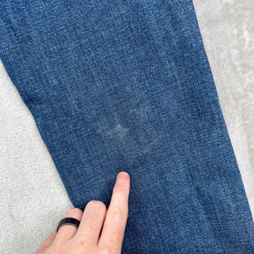 Lee Extreme Motion MVP Jeans Mens 32x30 Blue Solid Straight Fit Tapered Leg - Picture 2 of 14